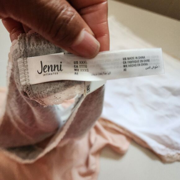 Jenni Intimates Bikini Cut Panties Womens 3X Grey White Beige Polka Dot Set Of 4 - Picture 5 of 7